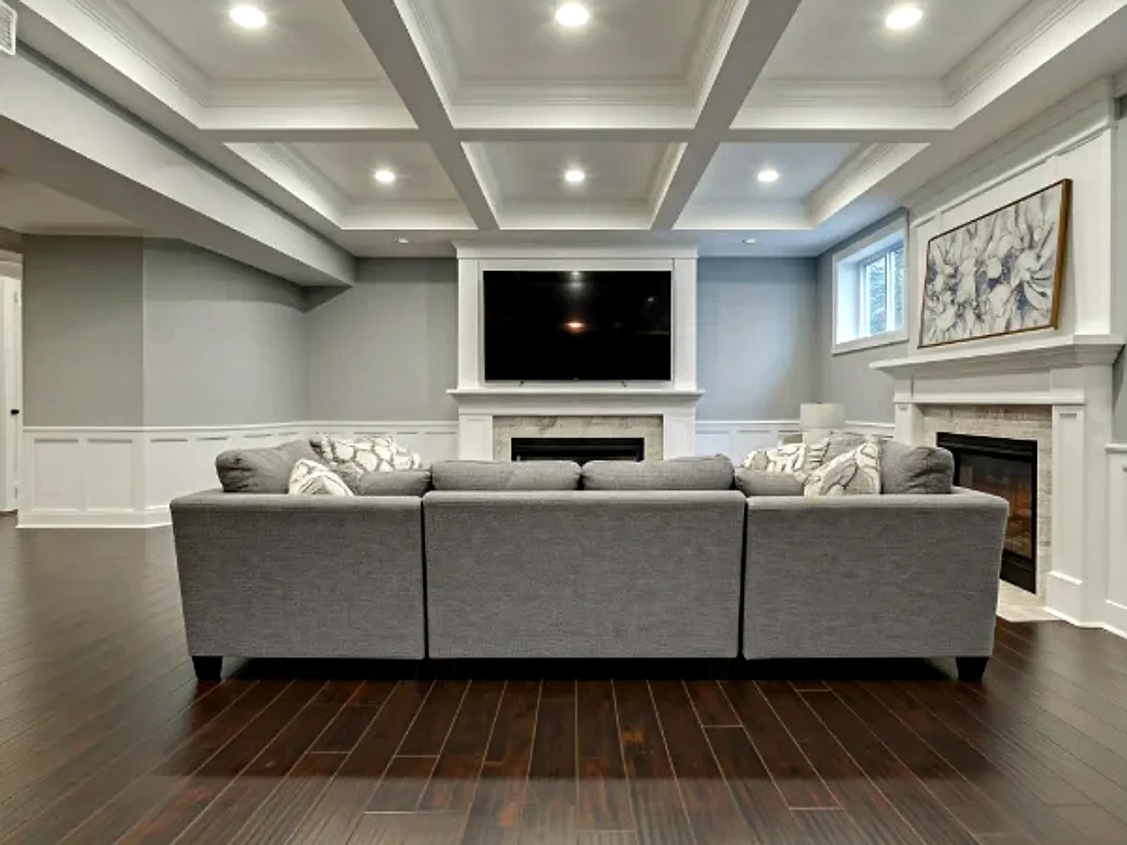 Interior space repaired and finished after water damage restoration in Upstate South Carolina