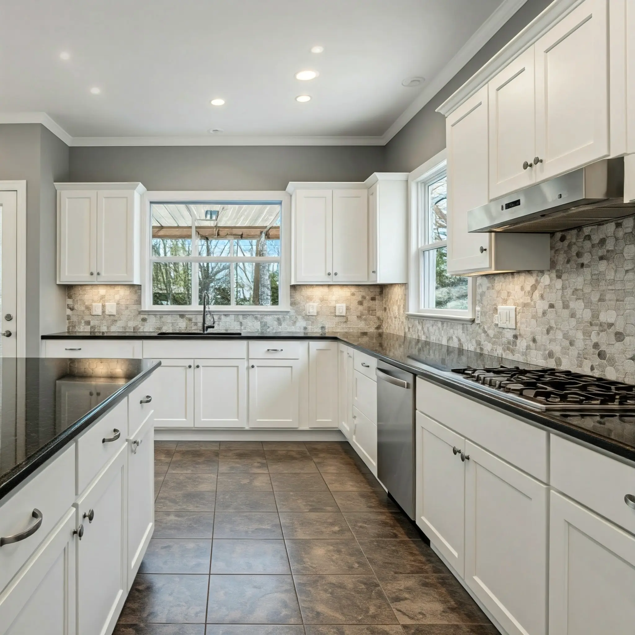 Complete kitchen remodel with custom cabinets and granite countertops in Upstate South Carolina