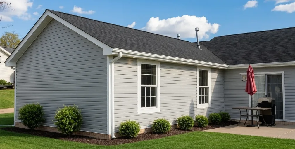 Custom home addition construction with matching siding and roofing in Fountain Inn SC